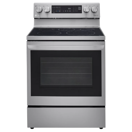 LG LREL6323S 30 Inch Electric Smart Range with 5 Radiant Elements, 6.3 cu. ft. Oven Capacity, Storage Drawer, AirFry, True Convection, Self Clean+EasyClean