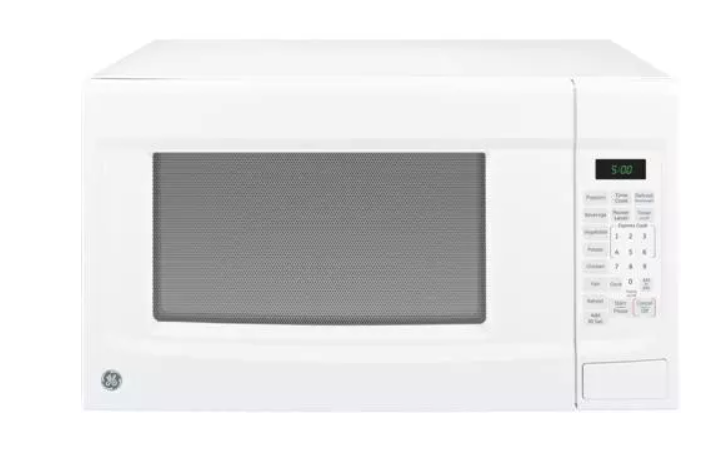 GE JES1460DSWW 1.4 cu. ft. Countertop Microwave with 1100 Watt Cooking Power, 10 Power Levels, 7 Sensor Cook Options,
