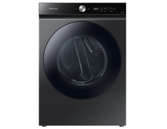 Samsung DVE53BB8700 BESPOKE 7.6 Cu. Ft. Stackable Smart Electric Dryer with Steam and Super Speed Dry - Silver Steel