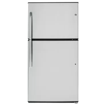 GE GIE21GSHSS 33 Inch Top-Freezer Refrigerator with 21.2 cu. ft. Capacity, 2 Adjustable Spillproof Glass Shelves, Gallon Storage