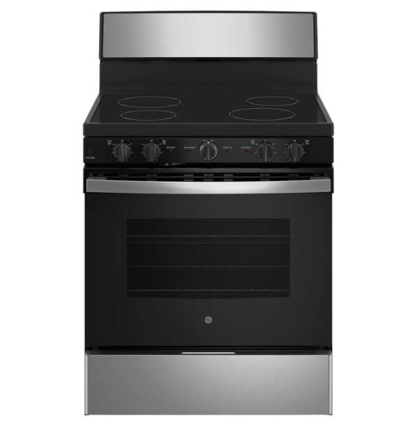 GE 30” Free-standing Electric Radiant Smooth Cooktop Range Model #: JB480STSS