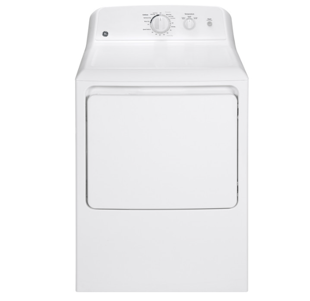 GE 6.2 cu. ft. Capacity Electric Dryer with Up To 120 ft. Venting and Shallow Depth Model #: GTX22EASKWW