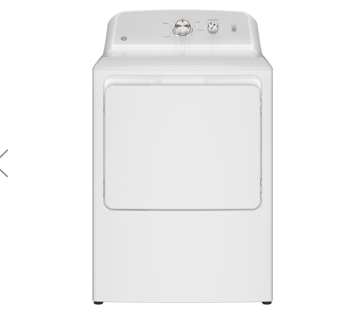 GE® 6.2 cu. ft. Capacity Electric Dryer with Up To 120 ft. Venting and Shallow Depth Model #: GTX38EASWWS