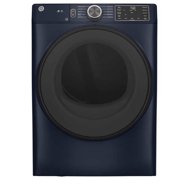 GE® ENERGY STAR® 7.8 cu. ft. Capacity Smart Front Load Electric Dryer with Sanitize Cycle Model #: GFD55ESPRRS