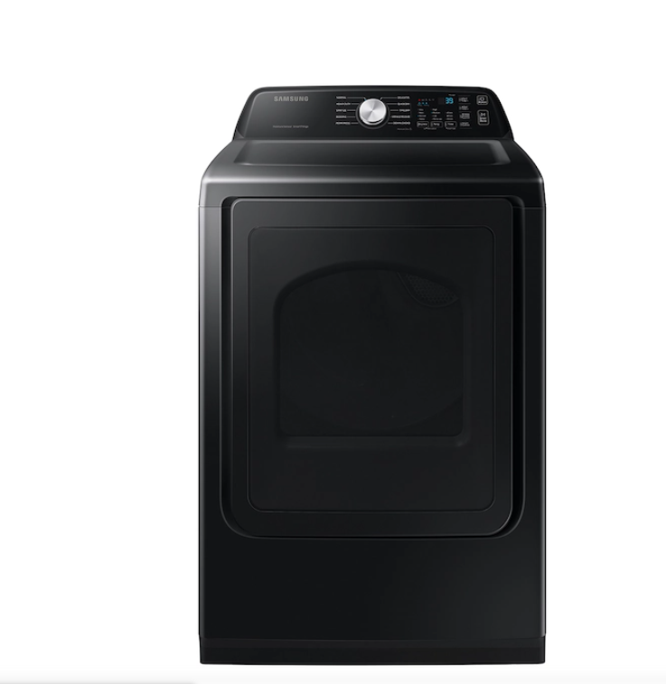 SAMSUNG 7.4 cu. ft. Smart Electric Dryer with Sensor Dry in Brushed Black DVE47CG3500VA3