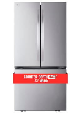 LG LF21G6200S 33 Inch Smart Counter Depth MAX French Door Refrigerator with 21 Cu. Ft. Capacity, Wi-Fi Enabled, SmartDiagnosis