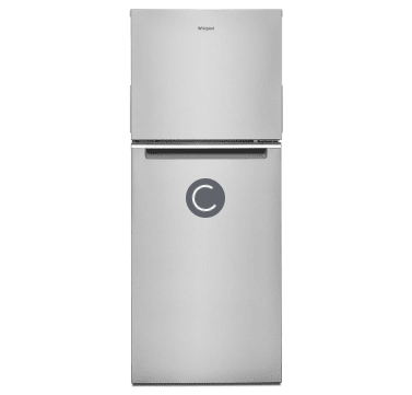 Whirlpool WRT112CZJZ 24 Inch Counter-Depth Top Freezer Refrigerator with 11.6 Cu Ft. Capacity, Frameless Glass Shelves, Gallon Door Bin