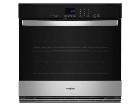 Whirlpool WOES3030LS 30 Inch Single Electric Wall Oven with 5.0 cu. ft. Capacity, Steam Clean, Rapid PreHeat, Keep Warm™, Delay Start,