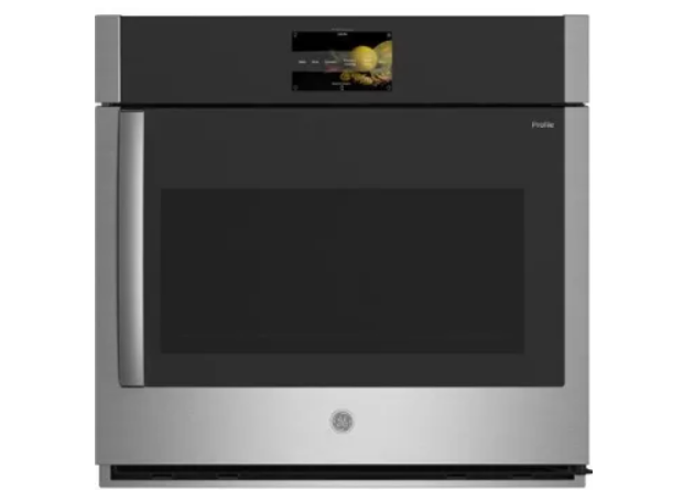 GE Profile PTS700RSNSS 30 Inch Single Electric Smart Wall Oven with 5.0 Cu. Ft. Capacity, True European Convection with Direct Air, Self-Clean+Steam Clean, No Preheat Air Fry