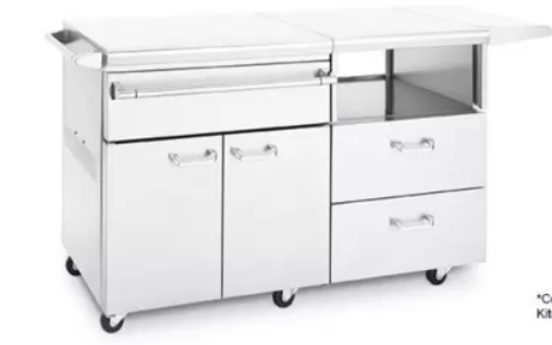 Lynx LMKC54 54 Inch Mobile Kitchen Cart - Shown with Countertop