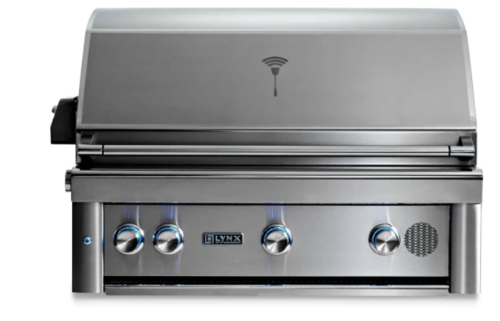 Lynx Professional Grill Smart Series SMART36NG 36 Inch Built-In Smart Grill with MyChef™ Operating System, Trident™ Infrared Burners, Dual-Position Rotisserie, Interior Halogen Lighting, 840 sq