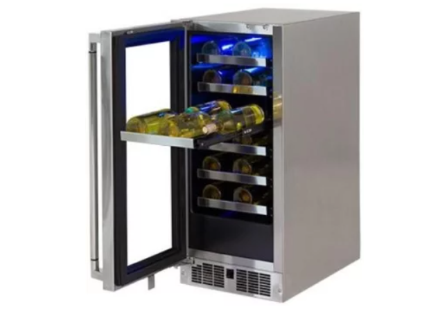 Lynx Professional Grill Series LM15WINEL 15 Inch Outdoor Wine Cellar with 24 Bottle Capacity,