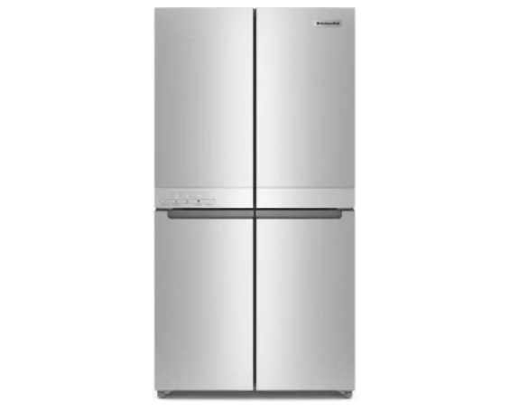 KitchenAid KRQC506MPS 36 Inch Counter-Depth 4-Door French Door Refrigerator with 19.4 cu. ft. Capacity, 2 Shelves,