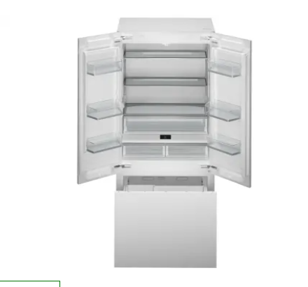 Bertazzoni Professional Series REF36FDBZPNV 36 Inch Panel Ready Counter Depth Built-In French Door Refrigerator with 19.6 cu. ft. Total Capacity, Dual Cooling Shield System