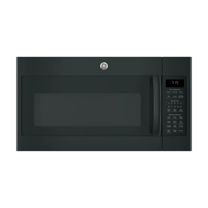 GE JVM7195DKBB 30 Inch Over-the-Range Microwave with Sensor Cook, On-Off Glass Turntable