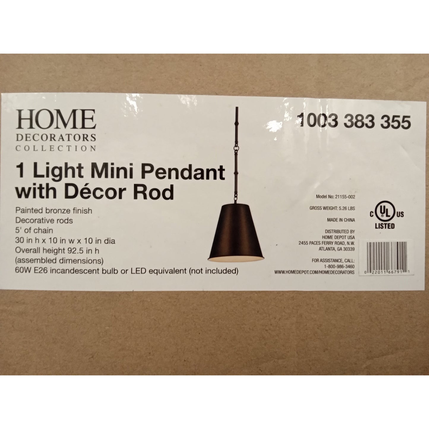 1-Light Mini Pendant