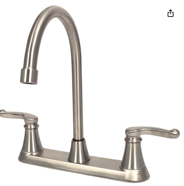 7142-BN Brushed Nickel 2-Handle Standard Kitchen Faucet