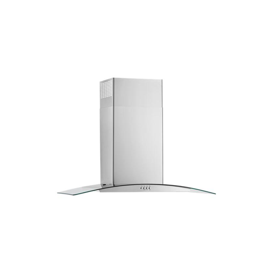 whirlpool 36" Curved Glass Wall Mount Range Hood