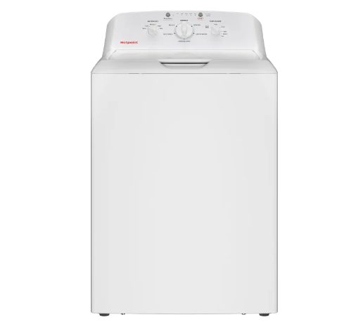 Hotpoint HTW265ASWWW 27 Inch Top Load Washer with 4.0 cu ft Capacity, Cold Plus, Water Level Control, Heavy Duty Agitator