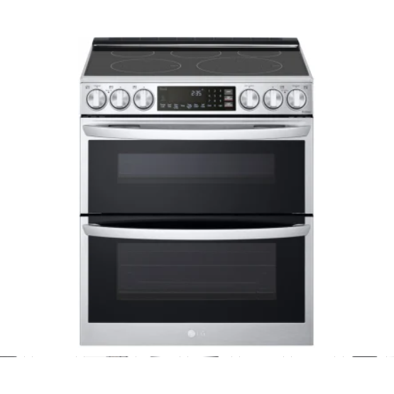 LG LTEL7337F 30 Inch Slide-In Electric Smart Range with 5 Burners, Double Oven, 7.3 Cu. Ft. Total Oven Capacity, ProBake Convection®, Air Fry, EasyClean