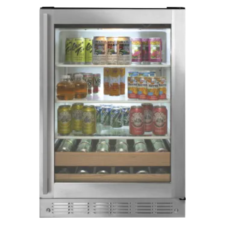 Monogram ZDBR240NBS 24 Inch Freestanding/Built-In Beverage Center with 5.5 Cu. Ft