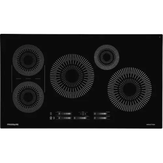 Frigidaire FCCI3627AB 36 Inch Induction Cooktop with Auto Sizing™ Pan Detection, Safe Surface, Glass