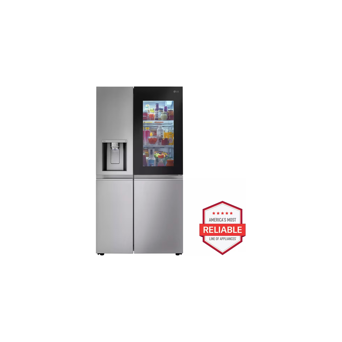 Refrigerador LG 27 Pies Instaview Side By Side Silver
