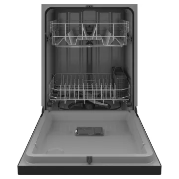 GE GDF450PGRBB 24 Inch Full Console Dishwasher with 12 Place Settings, Tall Tub Design, Hard Food Disposer, Extra Heavy Duty Cycle, Dry Boost, and Water Leak Sensor: Black