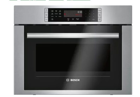 Bosch 500 Series HMC54151UC 24 Inch Speed Oven with 1.6 Cu. Ft. Total Capacity, 9 Power Levels, Convection, SpeedChef®, 1,000 Watts, Clock and Timer, ADA Compliant