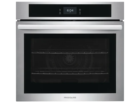 Frigidaire FCWS3027AS 30 Inch Single Convection Electric Wall Oven with 5.3 Cu. Ft. Capacity, Fan Convection, Self Clean, Keep Warm Setting, Timed Cook, Hidden Bake Element, Delay Start, Sabbath Mode, and ADA Compliant: Stainless Steel