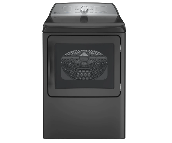 GE Profile PTD60EBPRDG 27 Inch Electric Dryer with 7.4 Cu.Ft. Capacity, Built-In WiFi Powered by SmartHQ™, Washer Link, Sanitize Cycle