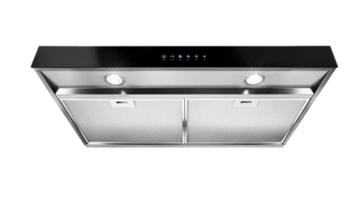 Whirlpool WVU57UC0FS 30 Inch Under Cabinet Range Hood with 3-Speed/350 CFM Blower, Tap Touch Controls