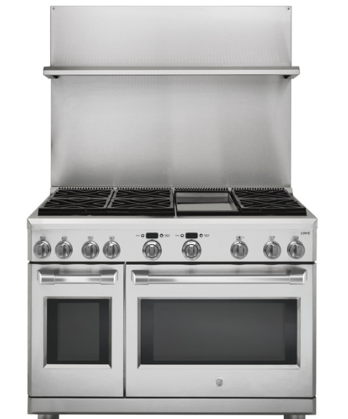 GE 48" Professional 30"-36" Adjustable Height Backsplash with Shelf Model #: UXADJB48PSS