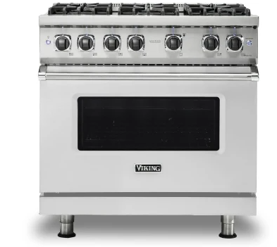 Viking 5 Series VGR5366BSS 36 Inch Pro-Style Gas Range with ProFlow™ Convection Baffle, Gourmet-Glo™ Broiler