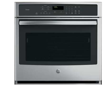 GE Profile PT7050SFSS 30 Inch Single Electric Wall Oven with True Convection, Meat Probe, Steam Clean, Ten-Pass Element, Glass Controls