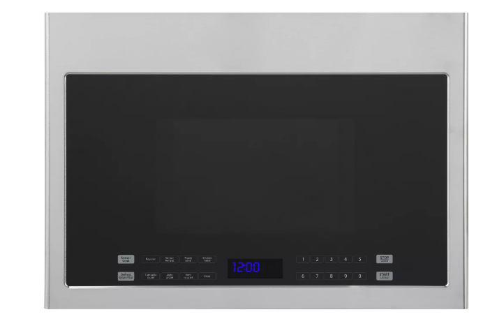 Haier HMV1472BHS 24 Inch Over-the-Range Microwave with Sensor Cooking, LED Lighting, Charcoal Filter, 1,000 Watts, 300 CFM Ventilation, Glass Touch Controls, Hidden Vent and Ducted or Non-Ducted