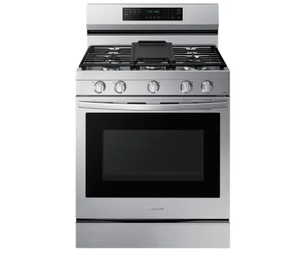 SAMSUNG M#NX60A6711SS 6.0 cu. ft. Smart Freestanding Gas Range with No-Preheat Air Fry, Convection+ & Stainless Cooktop in Stainless Steel