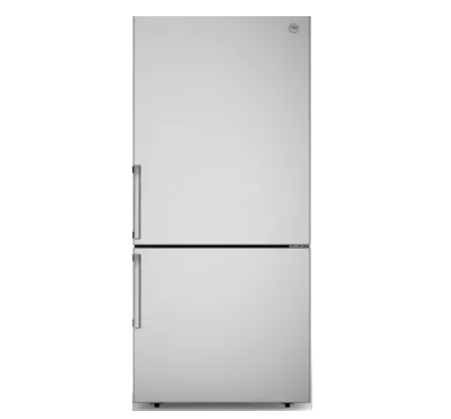 Bertazzoni Master Series REF31BMFIX 31 Inch Counter Depth Freestanding Bottom Mount Refrigerator with 17.1 cu. ft. Total Capacity, Surround Cooling System,