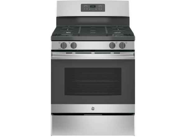 GE JGB645SEKSS 30 Inch Free-Standing Gas Range with 4 Sealed Burners, 5.0 cu. ft. Oven Capacity, Storage Drawer, Continuous Grates