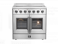 Forno Galiano 36 in. 5.36 cu. ft. French Door Freestanding All Electric Range in Stainless Steel (FFSEL6917-36)