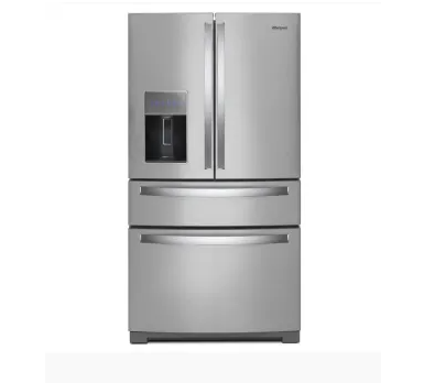 Whirlpool WRMF3636RZ 36 Inch Freestanding 4-Door French Door Refrigerator with 24.5 Cu. Ft. Capacity, 5 Glass Shelves,