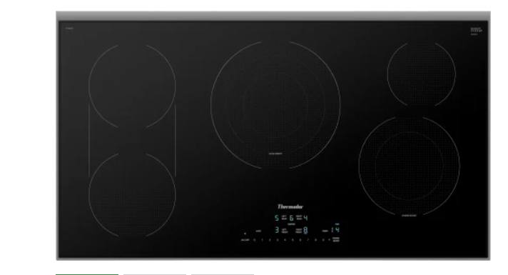 Thermador Masterpiece Series CET366YB 36 Inch Electric Cooktop with 5 Elements, Glass Ceramic Surface