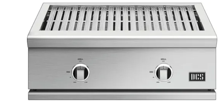 DCS Series BFGC 30 Inch Built-In Gas Grill with 2 Burners, 50,000 Total BTUs, 525 Sq. In. Cooking Surface, Double-Sided Grilling Grates