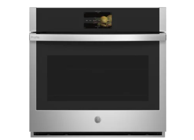 GE Profile PTS7000SNSS 30 Inch Smart Single Wall Oven with 5 cu. ft. Total Capacity, Wi-Fi, 7" Brilliant Touch Display, True European Convection