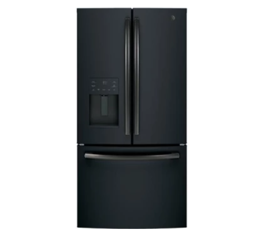 GE GFE26JEMDS 36 Inch French Door Refrigerator with 25.6 Cu. Ft. Capacity, Spill Proof Glass Shelves, Deli Drawer, Humidity-Controlled Crispers