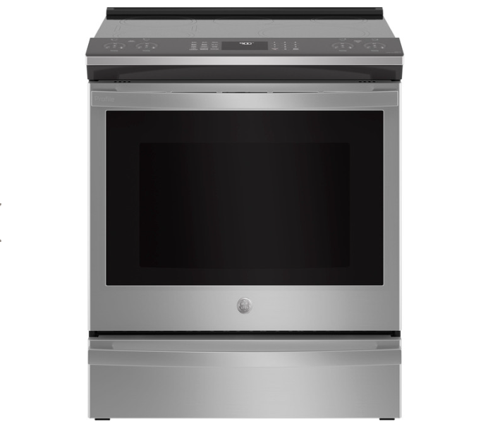 GE Profile™ 30" Smart Slide-In Fingerprint Resistant Front-Control Induction and Convection Range with No Preheat Air Fry PHS930YPFS