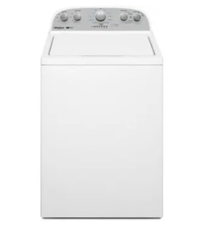 Whirlpool WTW4957PW 28 Inch Top Load Washer with 3.9 Cu. Ft. Capacity, 12 Wash Cycles, and Clean Washer with Affresh® Cycle, 2 in-1 Removable Agitator