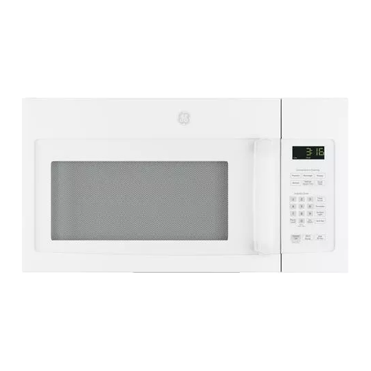 GE JVM3163DFWW 1.6 cu. ft. Over-the-Range Microwave Oven with Two Speeds, 300 CFM, Surface Lighting, 1.6 cu. ft., 1,000 Watts