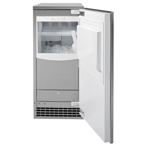 GE UCC15NPRII 15 Inch Under Counter Panel Ready Ice Maker with Gourmet Clear Ice