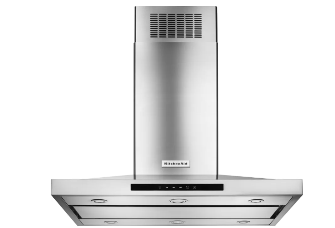 KitchenAid KVIB602DSS 42 Inch Island Chimney Range Hood with 585 CFM Blower